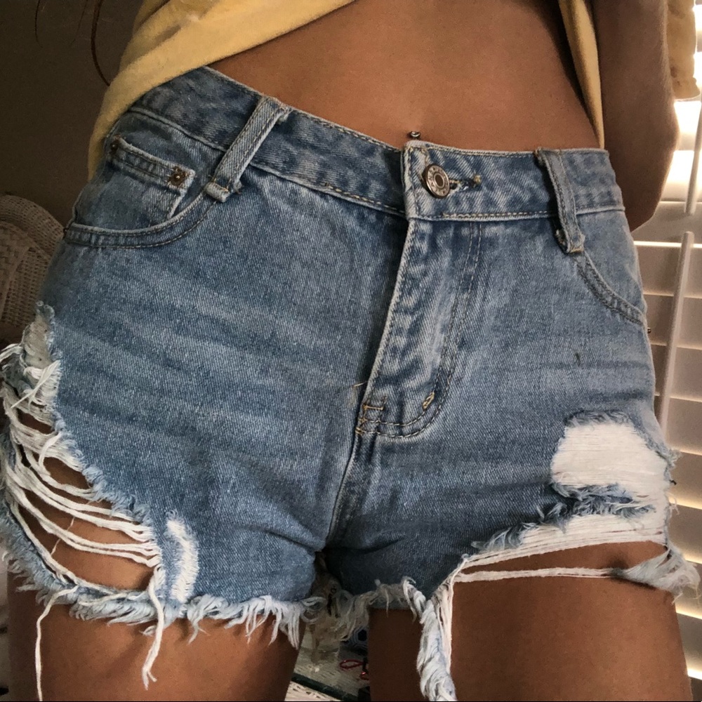 Distressed shorts